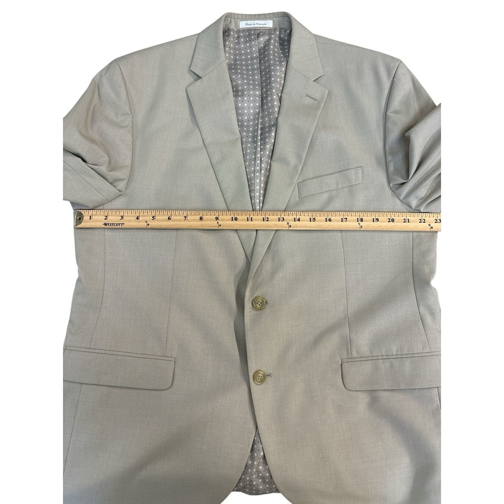 Chaps Blazer Mens 46 Regular Tan Button Up Lined Vented Coat Jacket - Picture 7 of 8